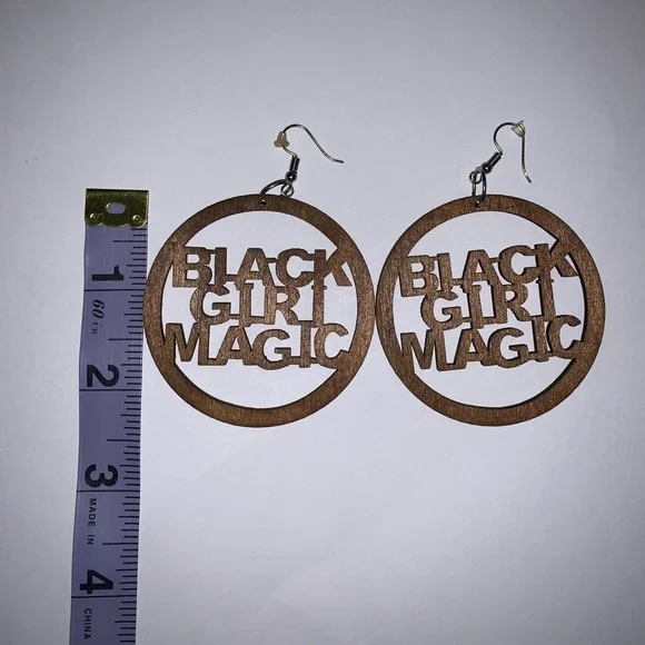 K) Set of 3 Black Girl Earring - Picture 7 of 9